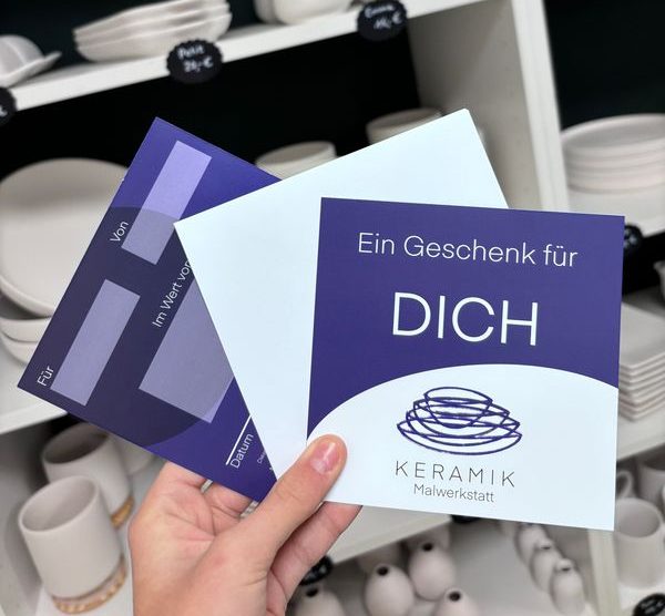 Gutschein - Keramik bemalen Verschenke Keramik bemalen